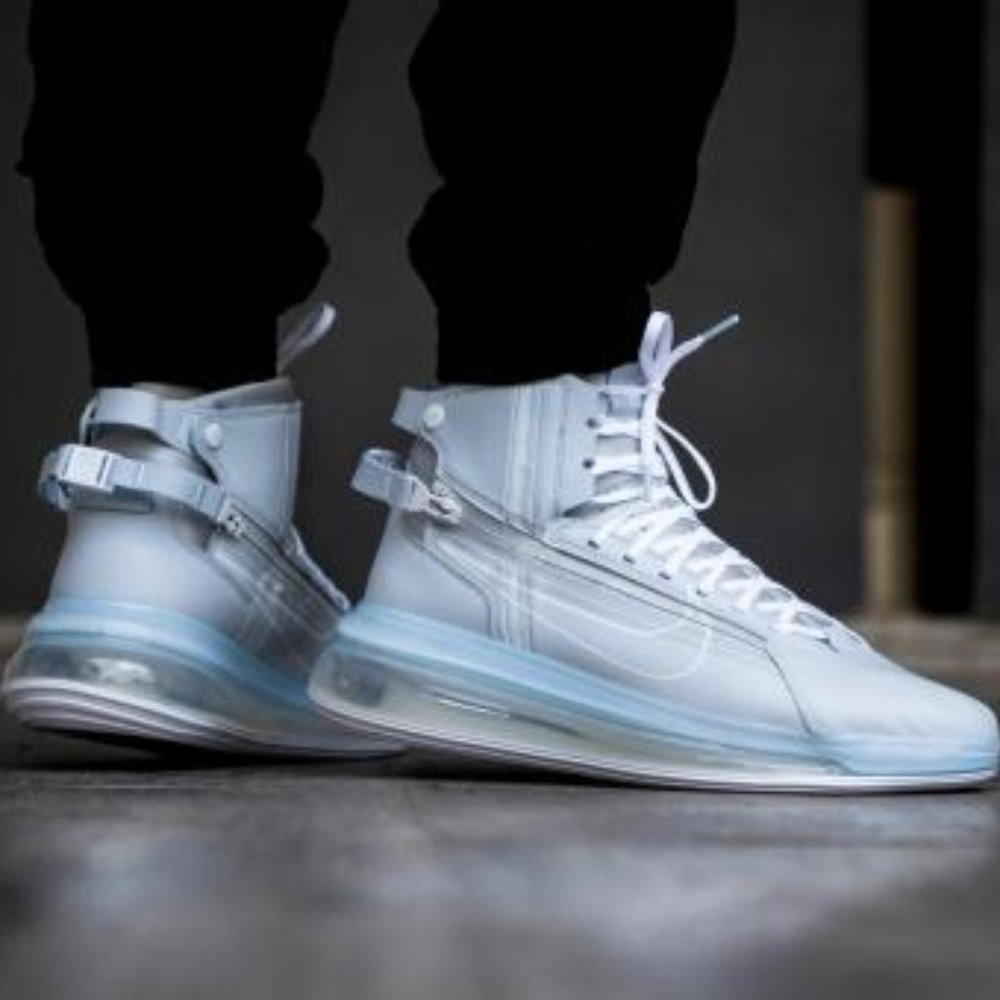 MEN'S Nike Air Max 720 SATURN HIGH Pure Platinum - Picture 2 of 8
